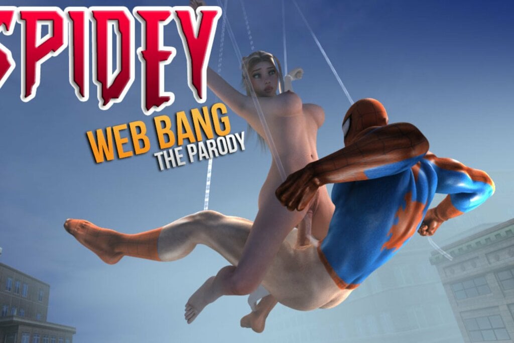Spidey Web Bang artwork with woman having sex with Spiderman